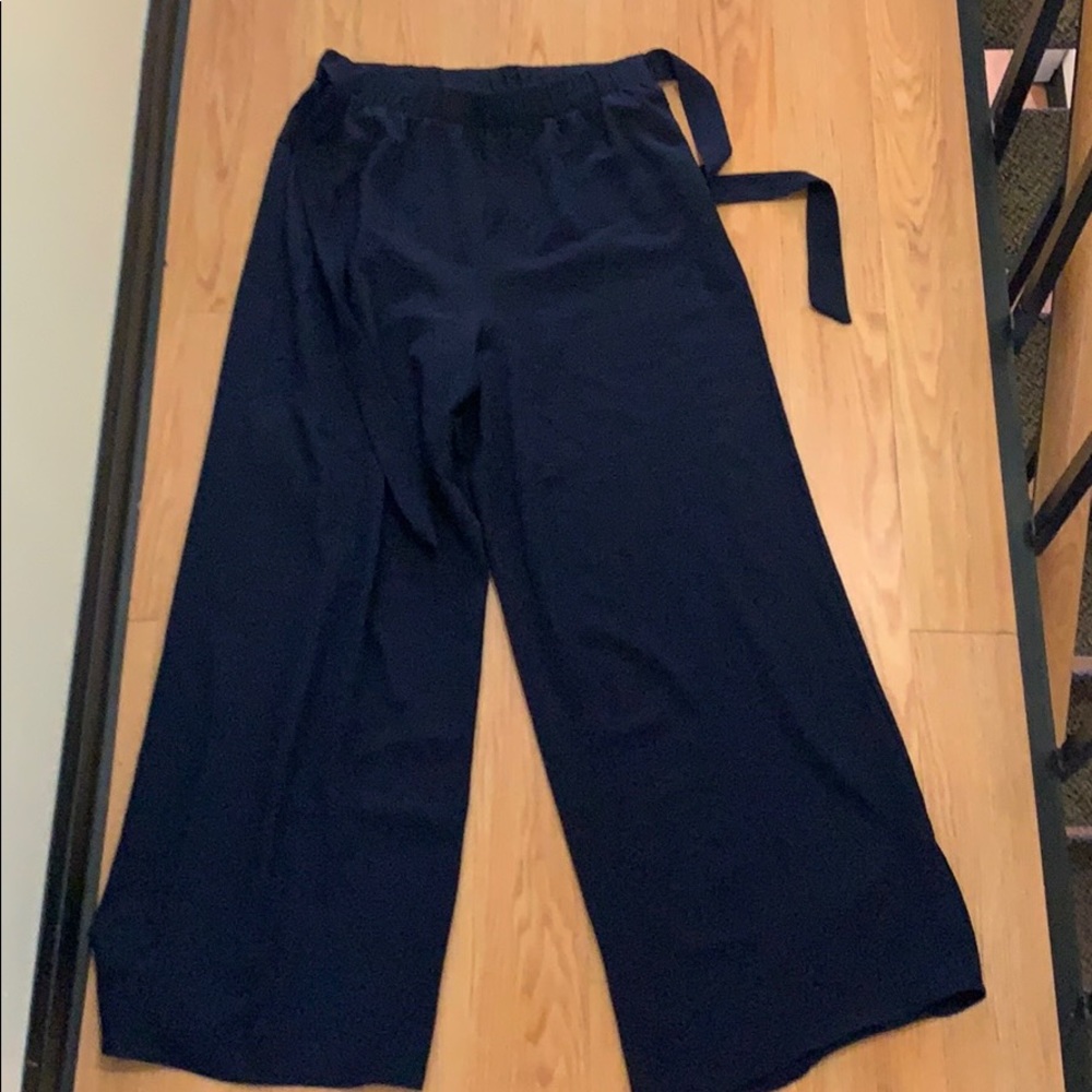 Navy Blue Dress Pants with Front or Back Tie